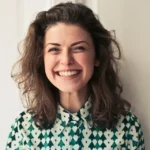 woman smiling in camera